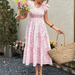 Floral Pink Maxi Dress NWT